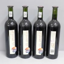 Four bottles of Ruby Cabernet Merlot