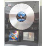 An ELO Platinum Disc, Limited Edition, in recognition of Worldwide sales, Number 2 of 20, All Over