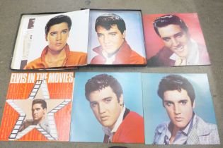 An Elvis Presley Greatest Hits box set, seven LP records