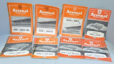 Arsenal home programmes from 1952 to 1961 (20) together with the 'Gunflash' for March 1958