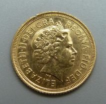 A 2002 gold half-sovereign