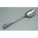 A George III silver serving spoon, London 1801, Jonathan Perkins I, 59g
