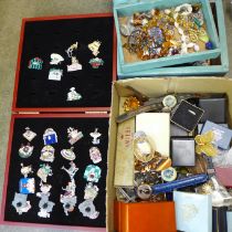 Costume jewellery, Gary Patterson cat badges and watches