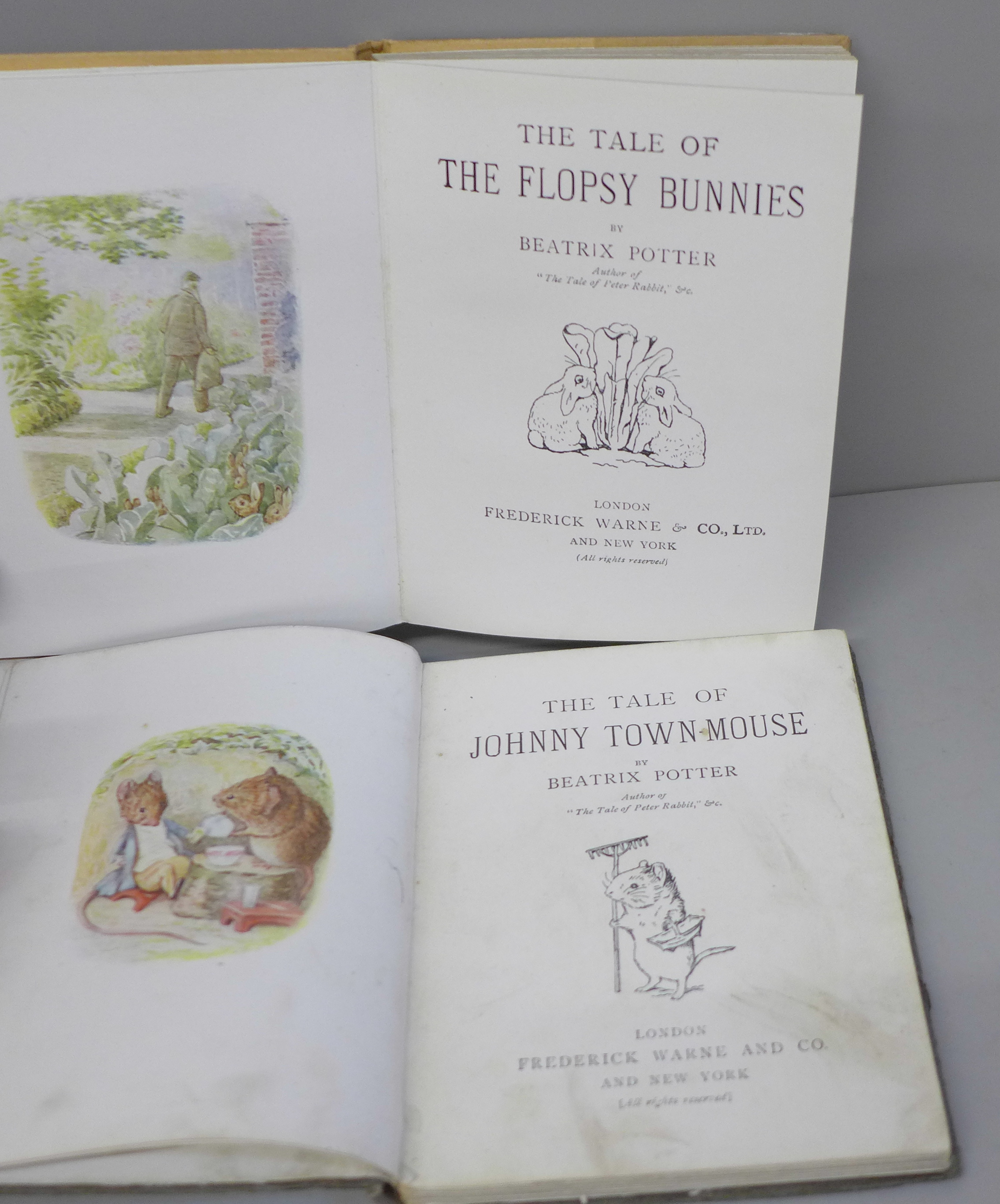 Beatrix Potter, The Tale of Johnny Town Mouse, grey boards, Frederick Warne & Co. 1918 plus The Tale - Image 2 of 7