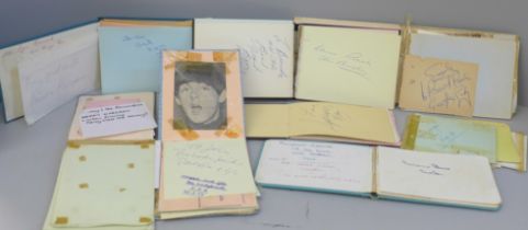 Autograph book collection, mainly 1960s, (8)