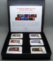 The James Bond Stamp Collection, limited edition, 47/2,020, set of six stamps, boxed.
