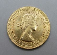 A 1965 gold full-sovereign