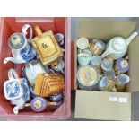 A collection of tea wares, including a Burleigh Balmoral set, part Zenith set, a Japanese tea set,