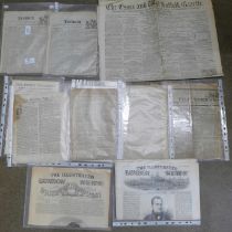 The Ipswich Journal 1805, Salisbury and Winchester Journal 1817 and other 18th and 19th Century