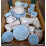 Poole Pottery sky blue and grey tea and coffee wares **PLEASE NOTE THIS LOT IS NOT ELIGIBLE