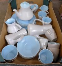 Poole Pottery sky blue and grey tea and coffee wares **PLEASE NOTE THIS LOT IS NOT ELIGIBLE