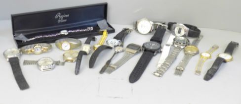 Lady's and gentleman's wristwatches, LCD, Cotton Traders, Kenneth Cole, etc.