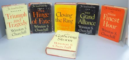 Six Winston S. Churchill The Second World War books