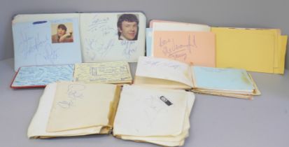 Autograph books, mainly 1960s (5)