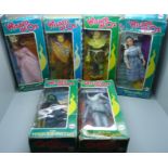 Six Mego original Wizard of Oz figures, boxed