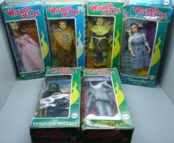 Six Mego original Wizard of Oz figures, boxed