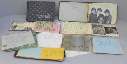 Autograph collection, eight autograph books mainly Pop music including Dusty Springfield