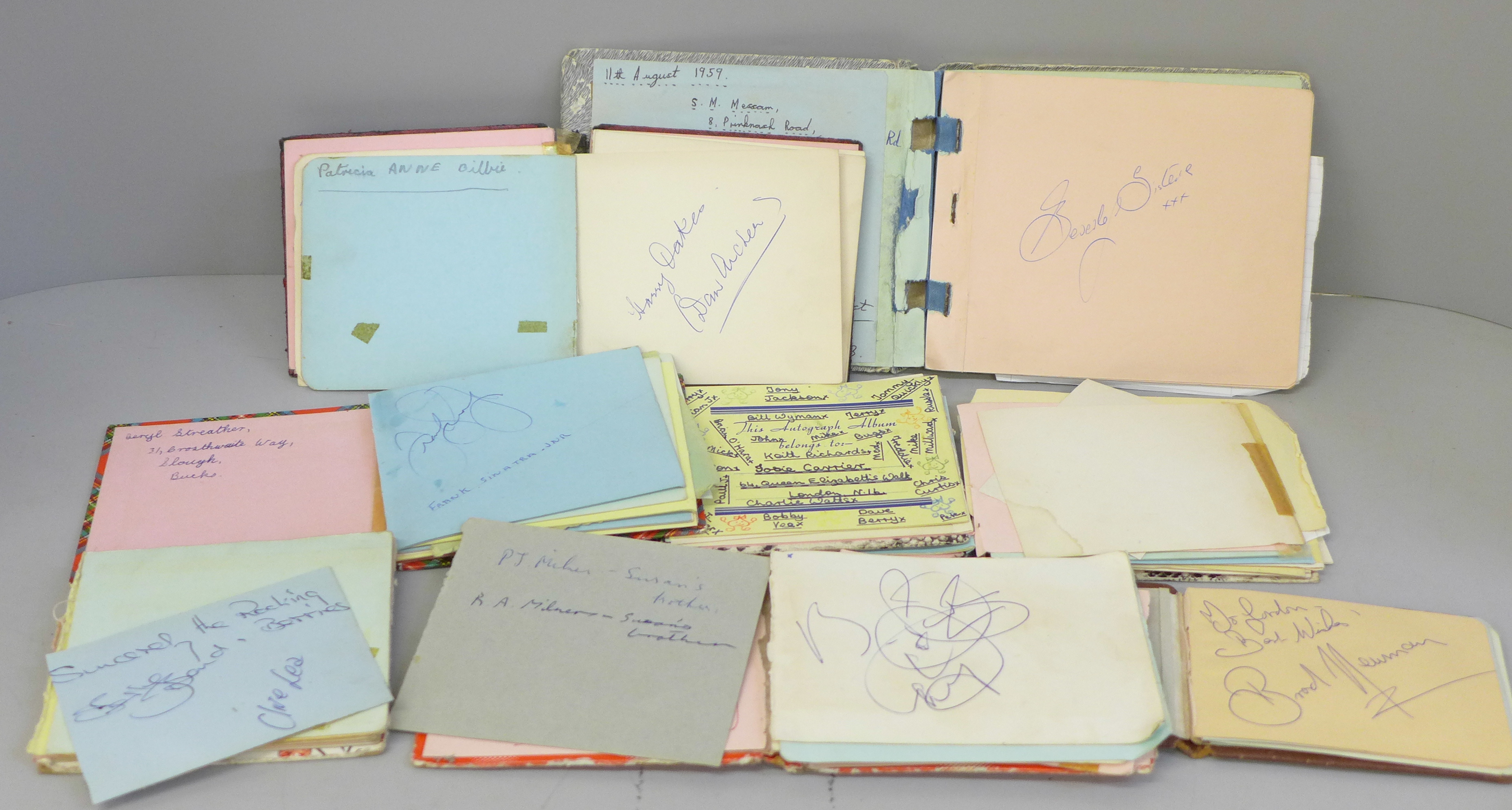 Autograph books, mainly 1960s (7)