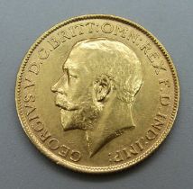 A 1912 gold full-sovereign