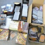 A box of Magic The Gathering gaming/playing cards, loose