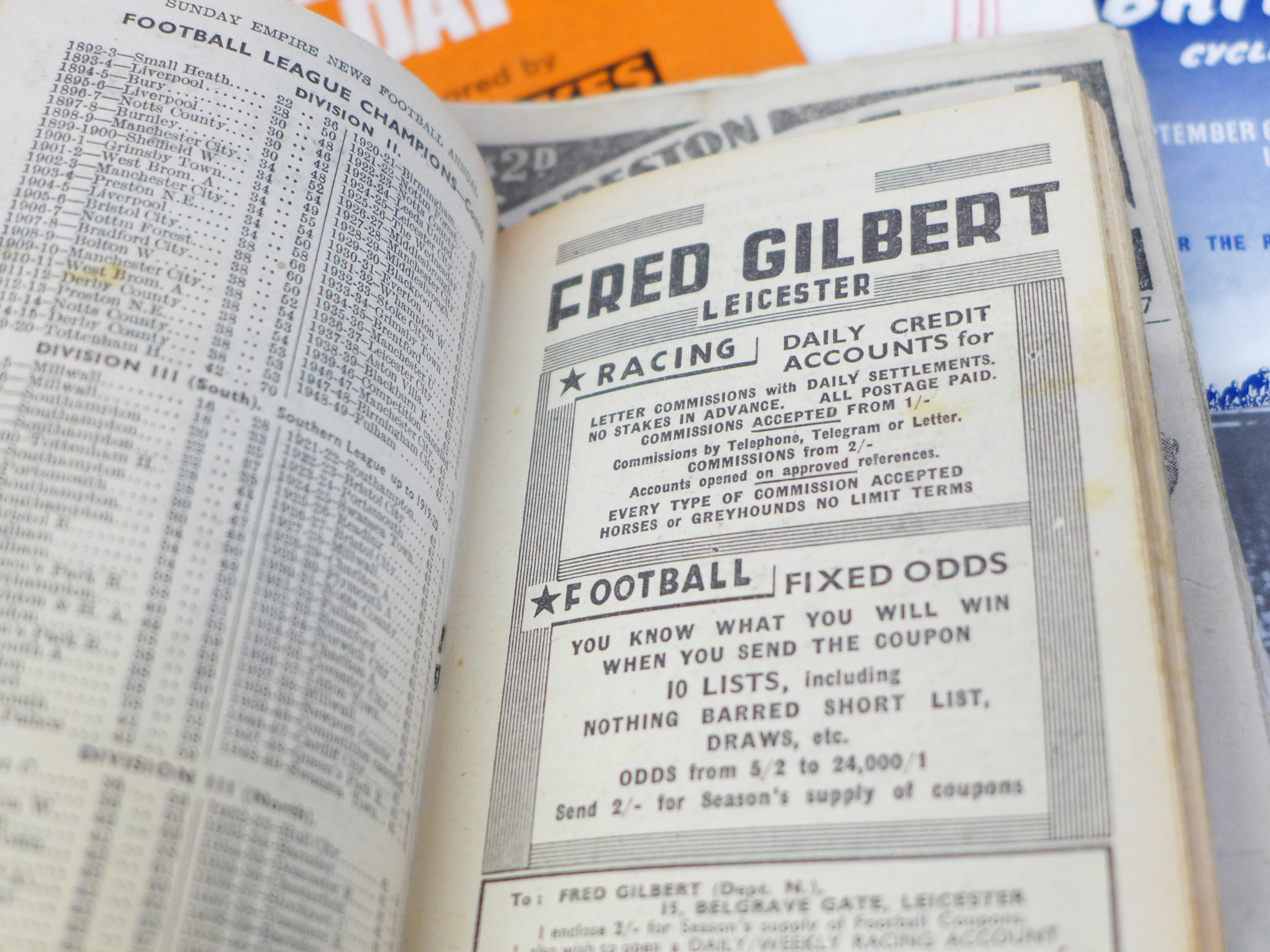 Football; Preston North End 1940's programmes (14) and annuals, A Tom Finney book, etc. - Image 4 of 4