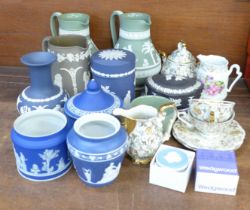 A collection of Wedgwood Jasperware and German teaware **PLEASE NOTE THIS LOT IS