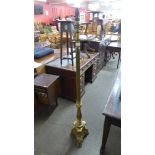 A French giltwood standard lamp