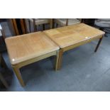 A Nathan teak coffee table and a lamp table