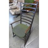 A Scandinavian beech rocking chair
