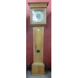 An oak 30-hour longcase clock, the 10.5 inch brass dial signed Tantum, Loscoe, 204cms h