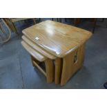 An Ercol Blonde ash nest of tables