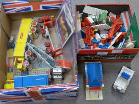 A collection of Lego from 1960s, complete models with instructions from 330 Series; Trucks,