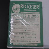 Cricket and Golf, large folder containing forty-seven items including magazine pages, autographs,