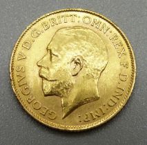 A George V 1913 gold half-sovereign