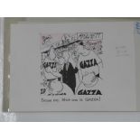 Football original cartoon artwork, Roy Ullyett (1914-2001), a collection twelve original pen/ink and