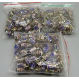 280 cloisonne enamel beads, (14 x 10mm)