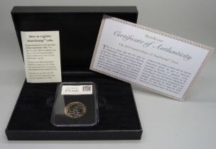 A UK 2019 Samuel Pepys £2 DateStamp Issue coin, boxed, with certificate