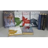 A collection of Terry Pratchett and Game of Thrones books (9)