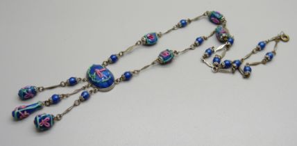 A vintage Venetian glass necklace