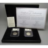 Two coins; UK 75th Anniversary of the Normandy Landings DateStamp Pair, 50p & £2 coin, boxed, with