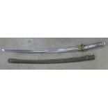 A Japanese WWII type 95 NCO Katana sword, with matching numbers, 35694