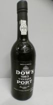 A bottle of Dow's 1983 Vintage Port