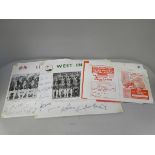 Cricket selection; autographed scorecard, programmes, including England and West Indies team