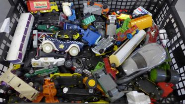 A collection of model vehicles, mainly die cast