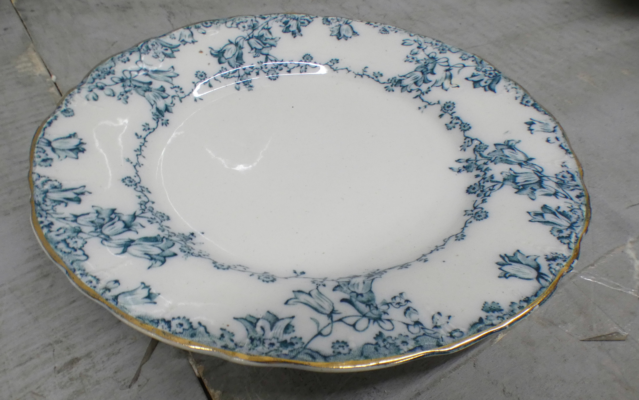 A Victorian slop bowl, a Royal Doulton Old Colony part tea set, serving plates, Damon et Delente - Image 6 of 6