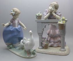 Two Lladro figures, A Perfect Day and Hurry Now