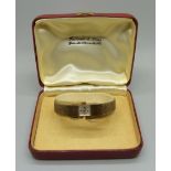 A lady's 9ct gold Accurist wristwatch, total weight with movement 25.3g, with box