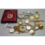 Fob, pendant and pocket watches