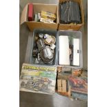 Assorted items; Scalextric, model vehicles, metalware, glass, etc. (six boxes) **PLEASE NOTE THIS