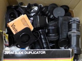 Camera accessories, lens caps, winders, etc.